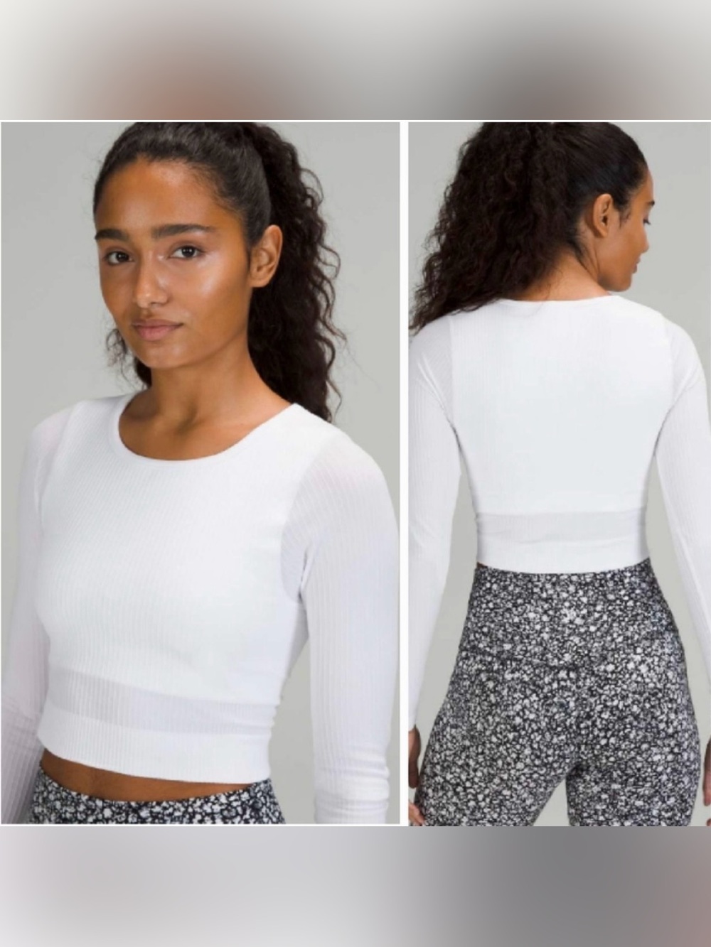 Lululemon Ebb to Street Ribbed Crop Long Sleeve